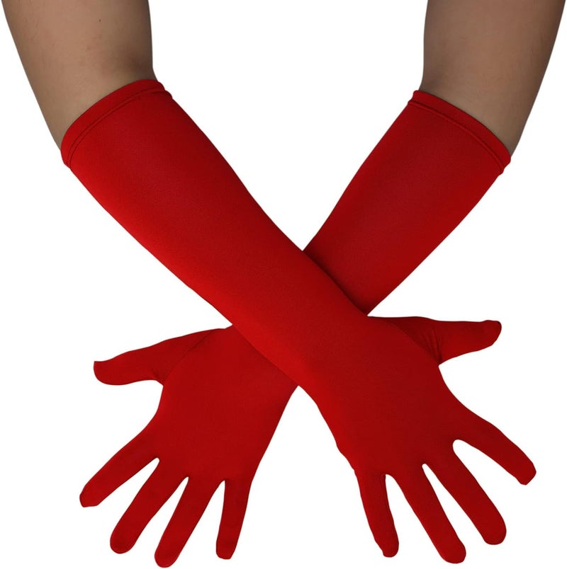 Sheface Men's and Women's 15'' Long Spandex Banquet Party Wedding Gloves - Stretchy Costumes - Image 1